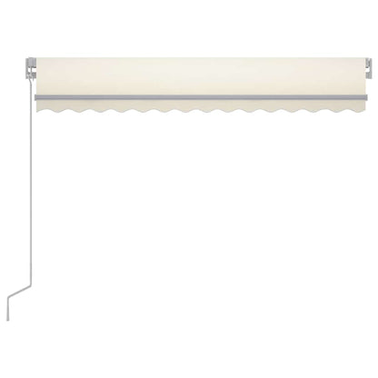 Toldo Manual Retráctil Con Led Crema 300x250 Cm_2
