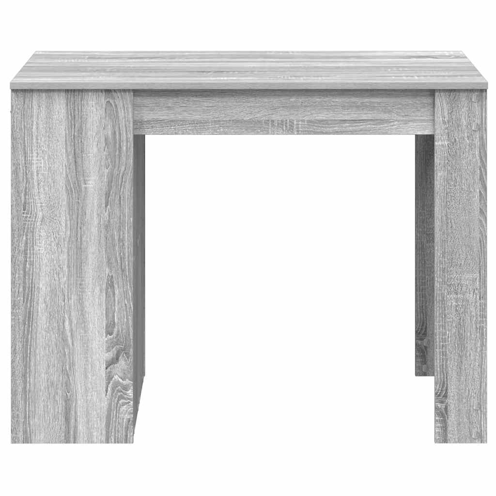Escritorio Con Cajón Estante Madera Contrachapada Gris Sonoma_2