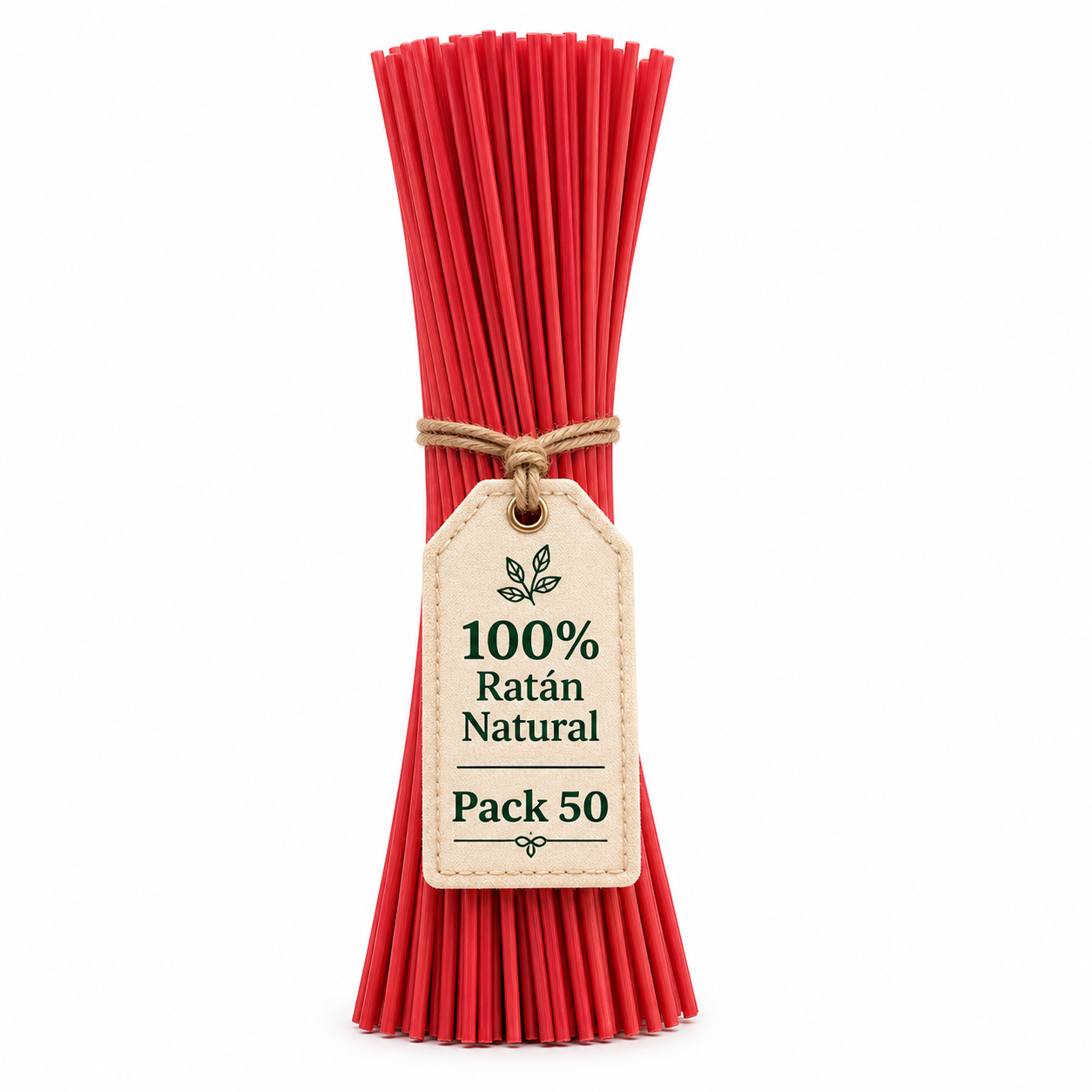 Varillas Difusor SYS 50 Uds | Ratán Natural Rojo | Mikado | Alta Absorción | 2,5 mm X 25 cm_0