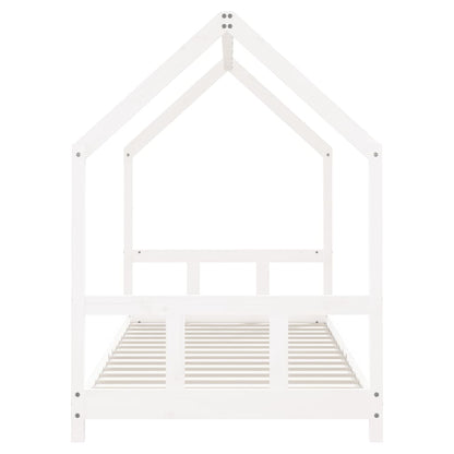 Estructura De Cama Para Niños Madera De Pino Blanco 90x200 Cm / Vetonek_2