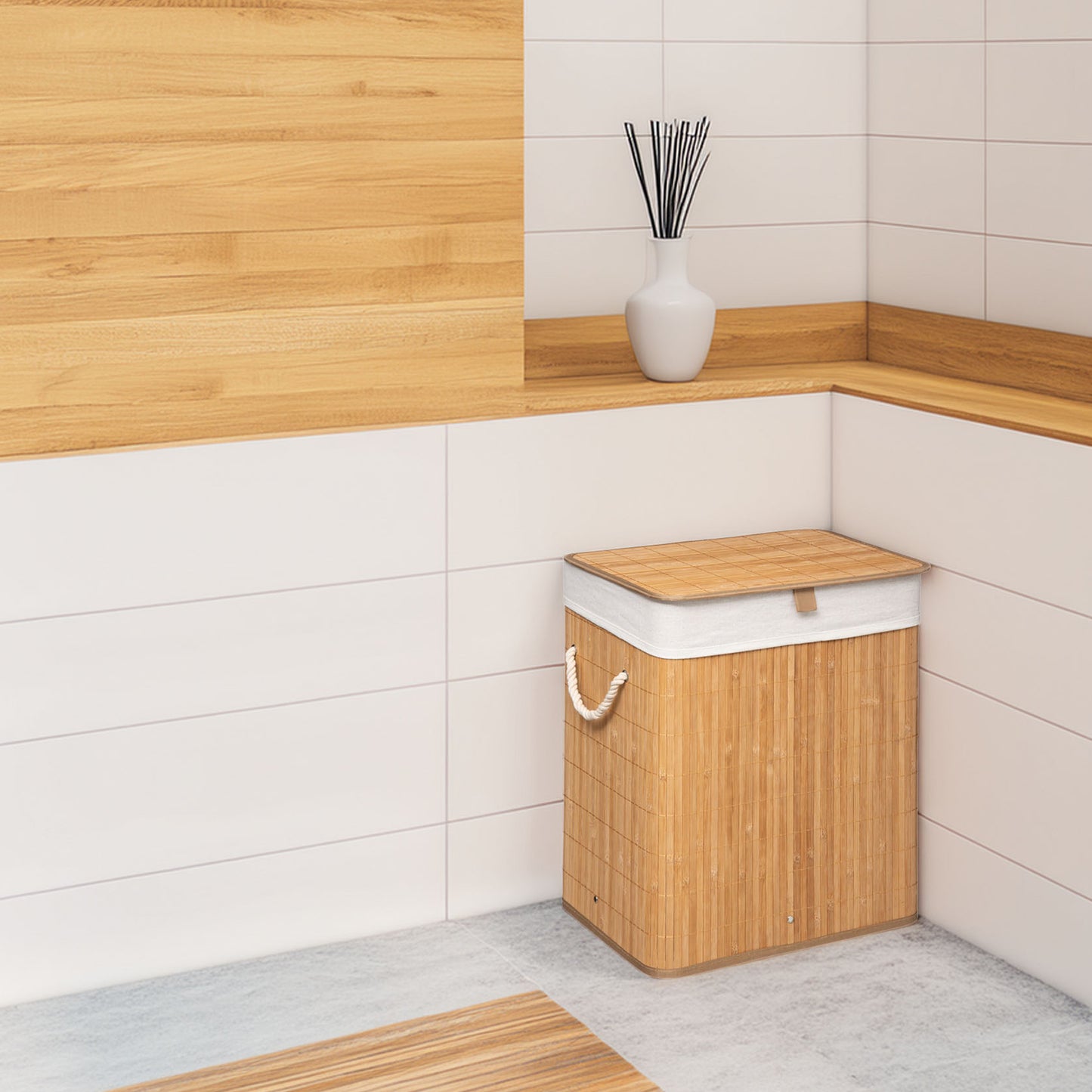 Wellhome - Cesta Para Colada De Bambú Natural