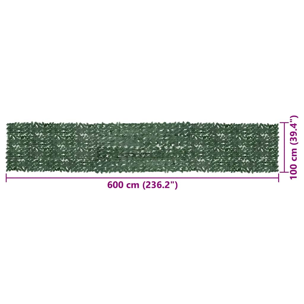 Vidaxl Toldo Para Balcón Con Hojas Verde Oscuro 600x100 Cm_2