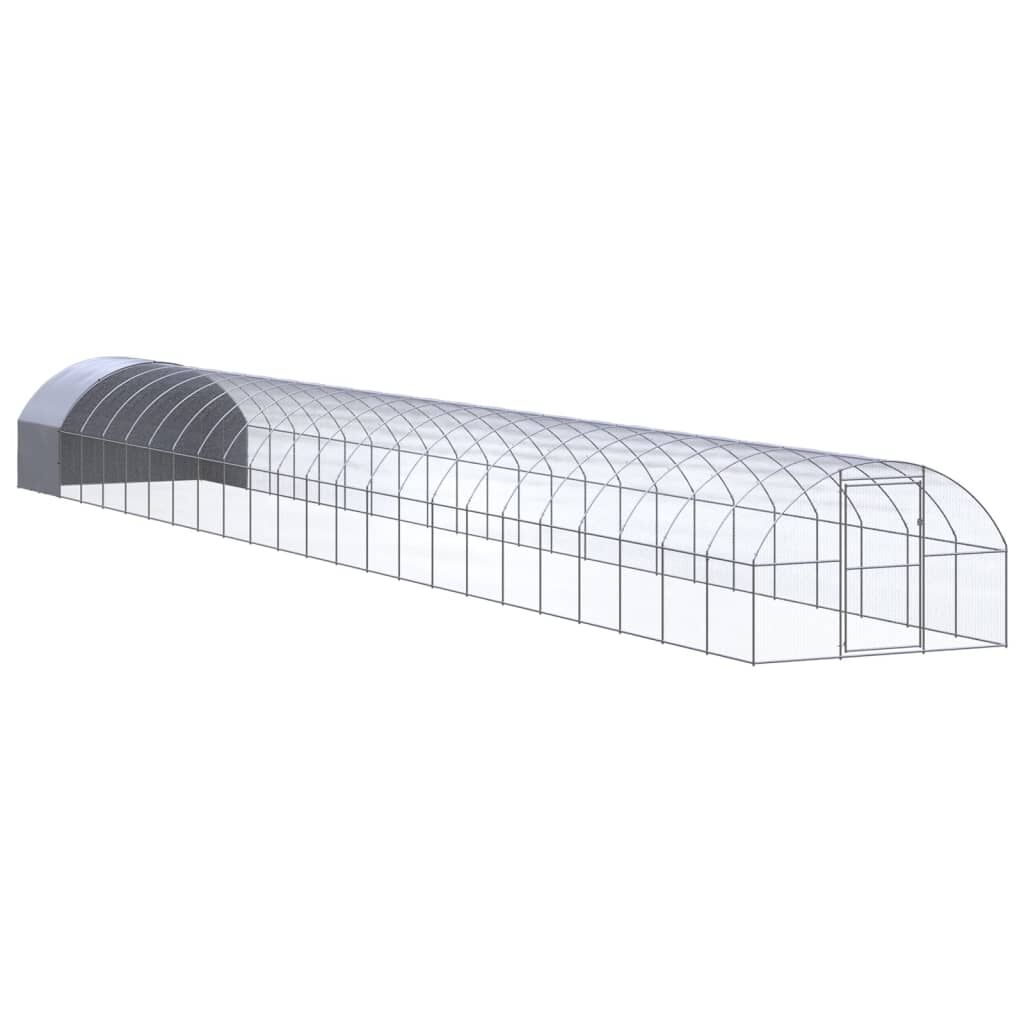 Vidaxl Gallinero De Exterior De Acero Galvanizado 3x24x2 M_0