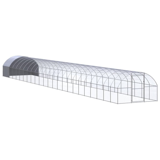 Vidaxl Gallinero De Exterior De Acero Galvanizado 3x24x2 M_0