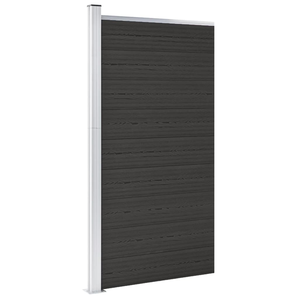 Panel De Valla Wpc Negro 95x186 Cm / Vetonek_4