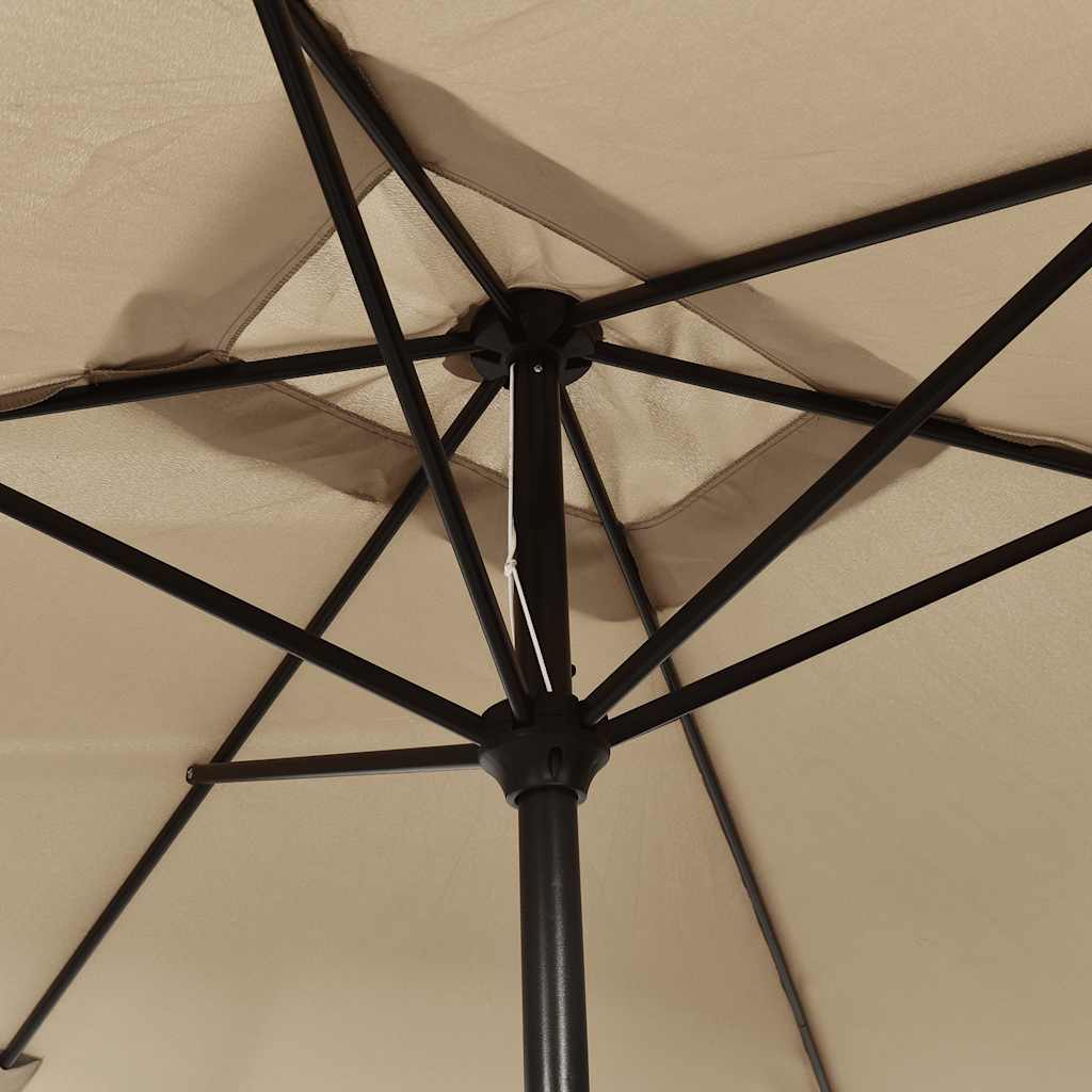 Sombrilla De Jardín Con Palo De Metal Taupe 300x200 Cm_3