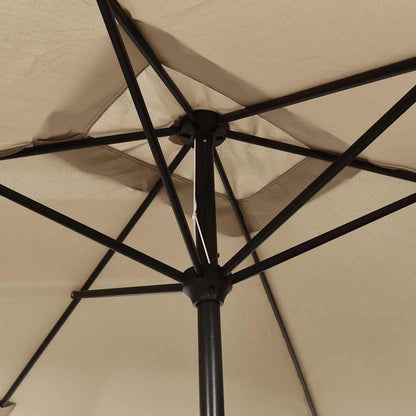 Sombrilla De Jardín Con Palo De Metal Taupe 300x200 Cm_3