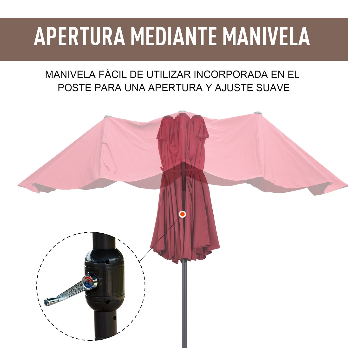 Outsunny Sombrilla Doble 4_4