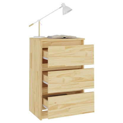 Mesitas De Noche 2 Uds Madera Maciza De Pino 40x29,5x64 Cm_1