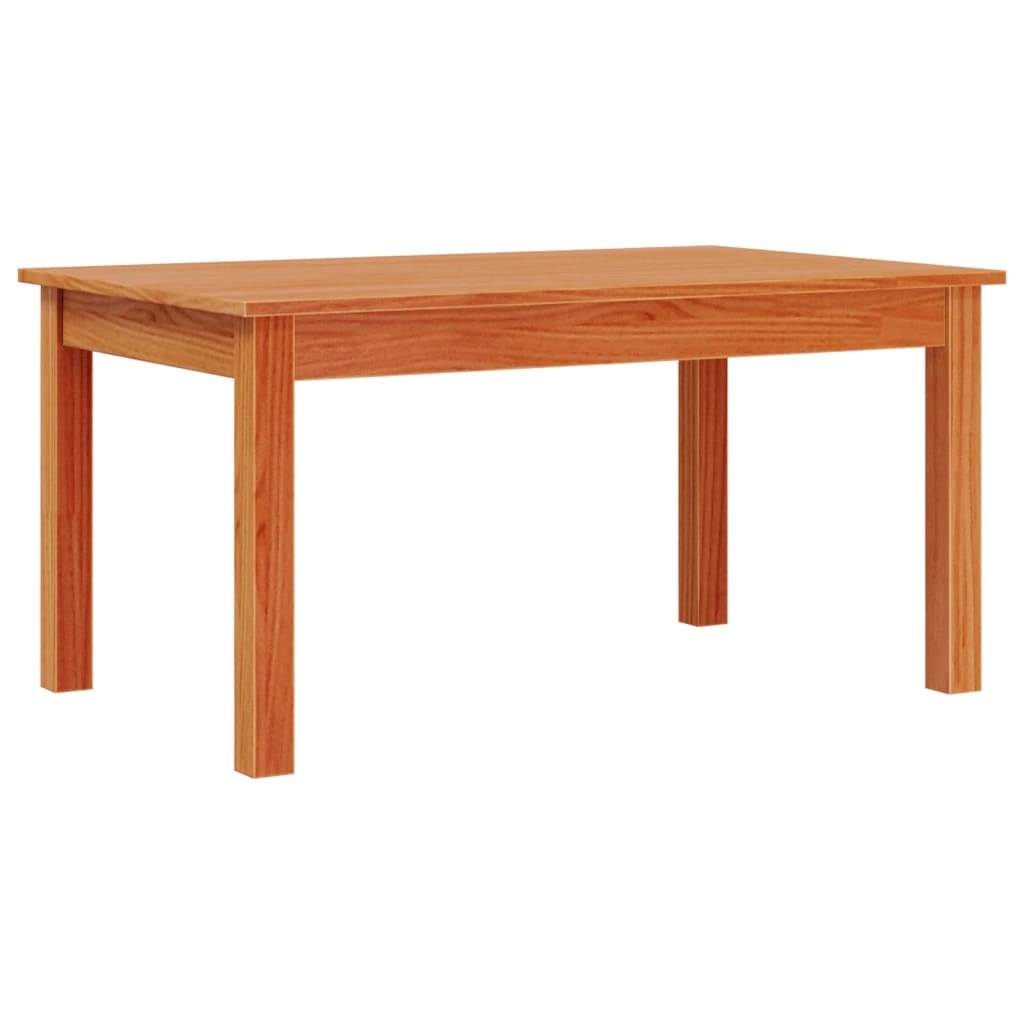 Mesa De Centro Madera Maciza De Pino Marrón Cera 80x50x40 Cm_0