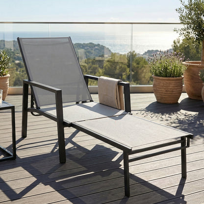 Outsunny Tumbona Plegable Con Reposapiés Retráctil Respaldo Ajustable 5 Niveles_4