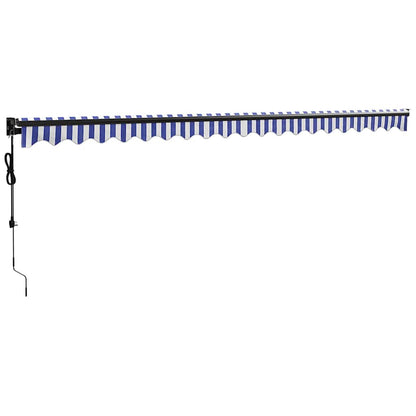 Toldo Retráctil Automático Azul Y Blanco 5x3 M_3