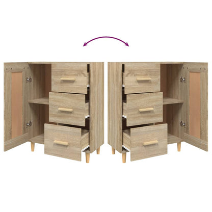 Aparador De Madera Contrachapada Roble Sonoma 69,5x34x90 Cm / Vetonek_2