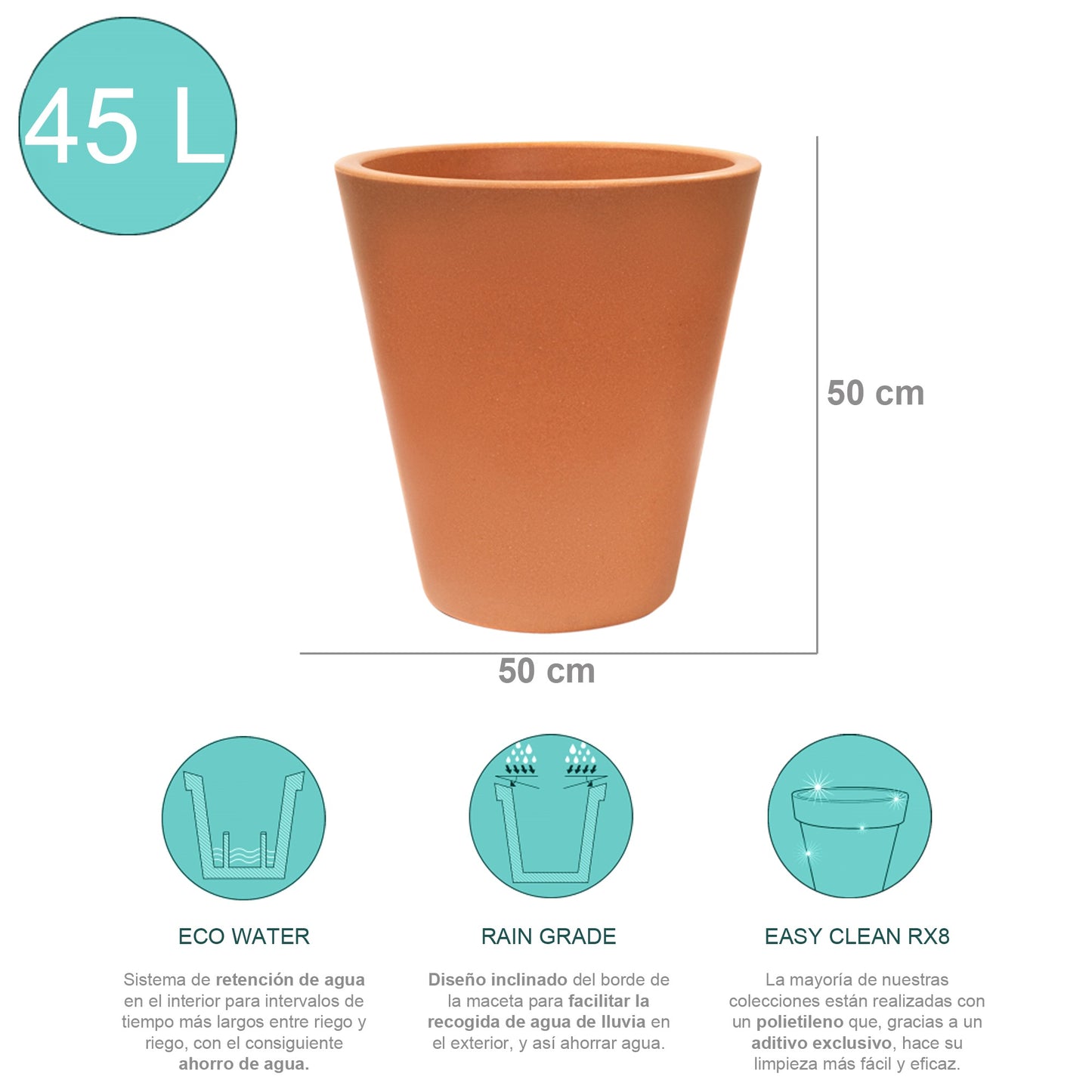 Macetero De Polietileno Terracota 50x50_1