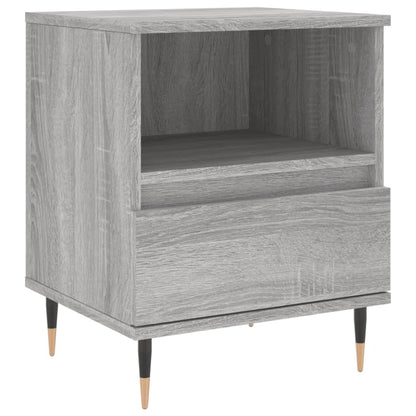 Mesita De Noche Madera De Ingeniería Gris Sonoma 40x35x50 Cm_0