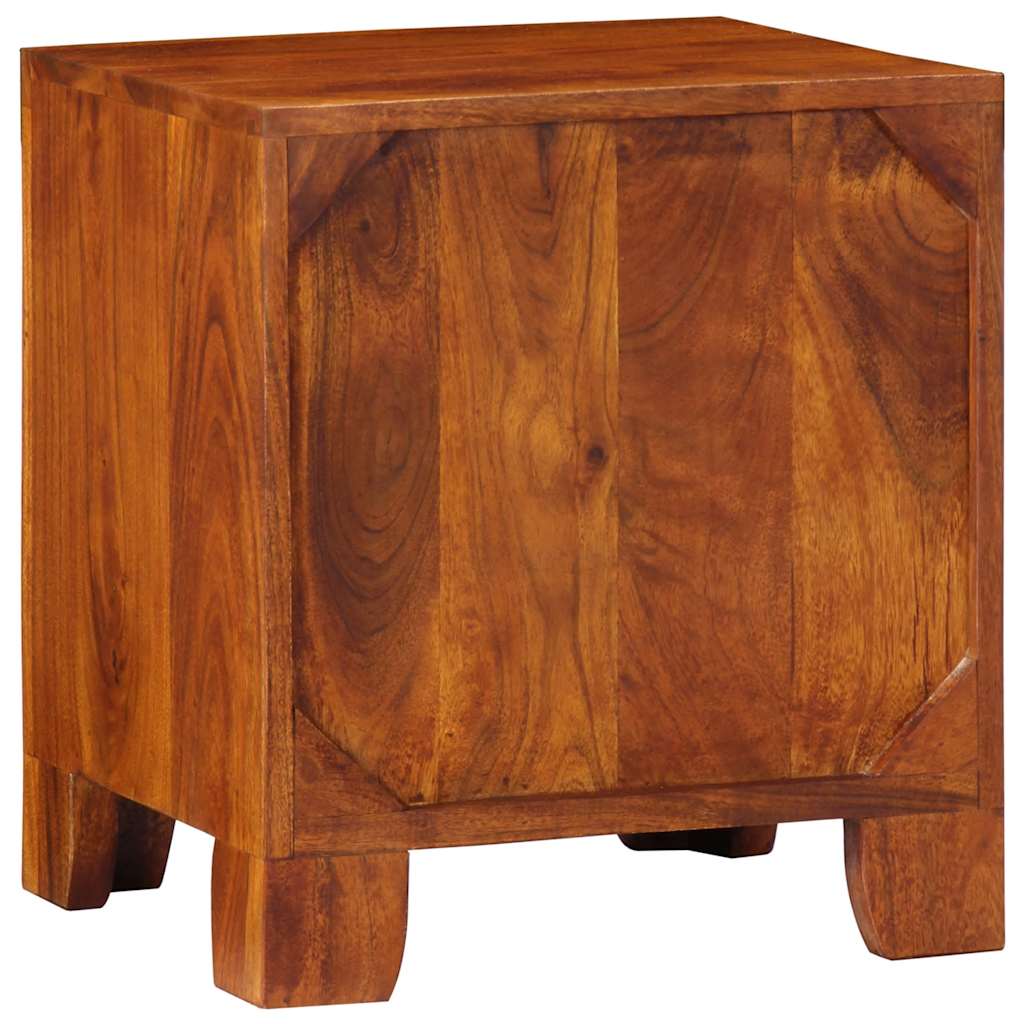 Mesita De Noche 40x35x45 Cm Madera Maciza De Acacia_2