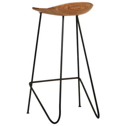 Taburetes De Cocina 2 Unidades Madera Maciza De Acacia_2
