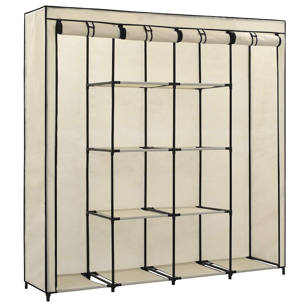 Armario Con 4 Compartimentos Color Crema 175x45x170 Cm_2