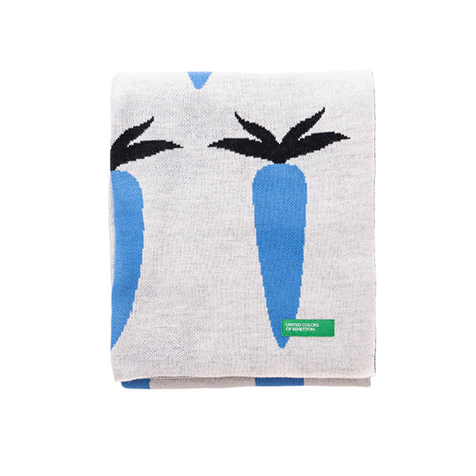 Manta 140x190cm 100% Acrilico 1000gr Zanahoria Azul Benetton