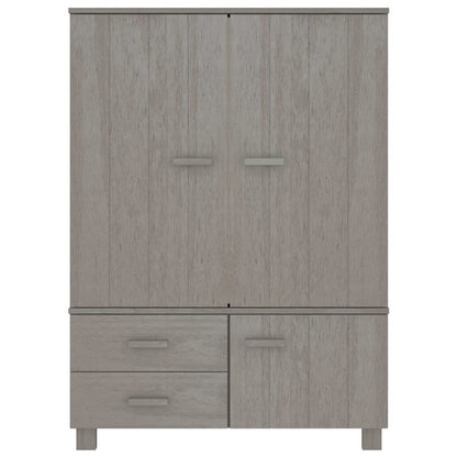 Armario Hamar Madera Maciza De Pino Gris Claro 99x45x137 Cm_2
