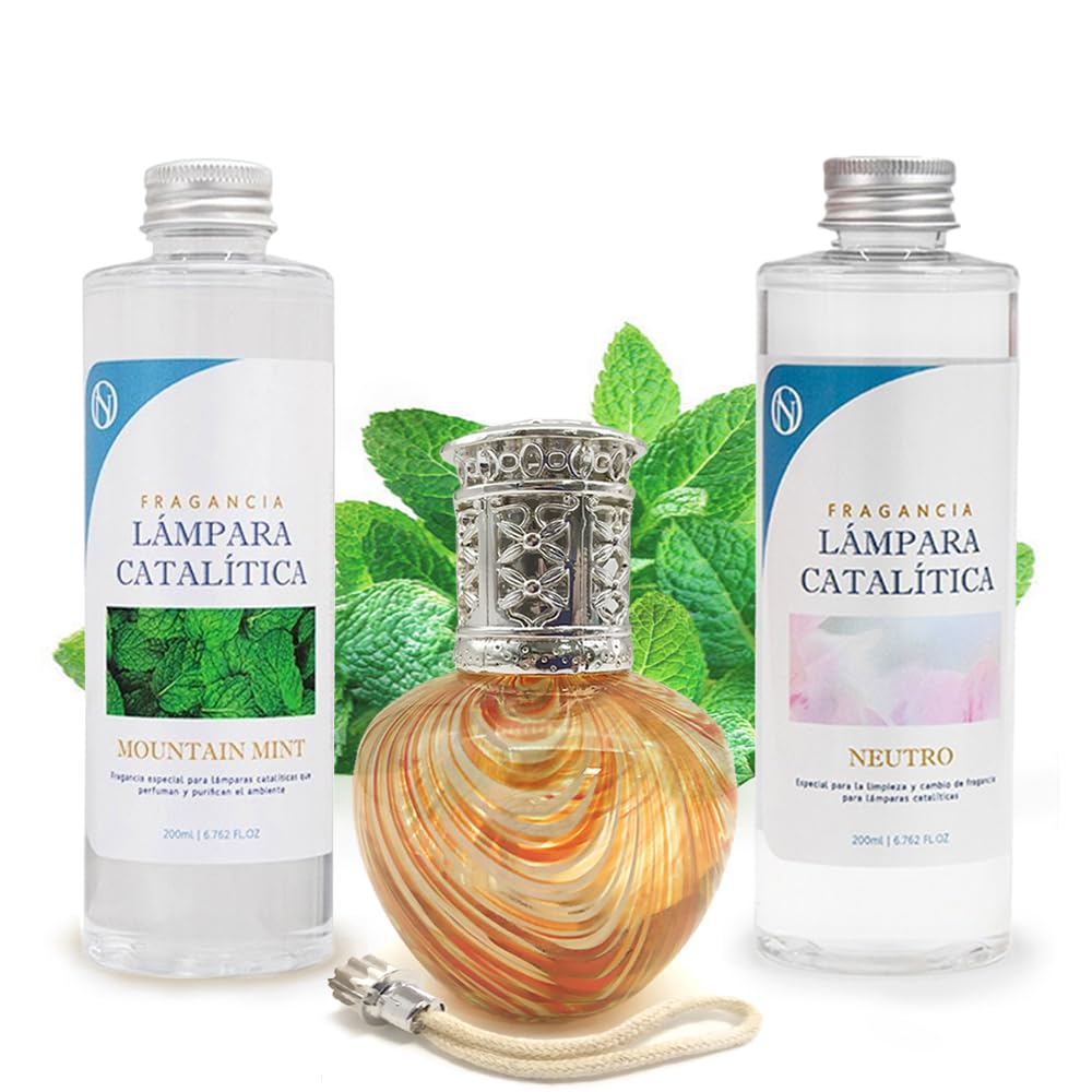 Pack Ahorro Lámpara Catalítica Orange Waves + Fragancia Mountain Mint 200ml + Limpiador Neutro 200ml + Mecha Repuesto_0
