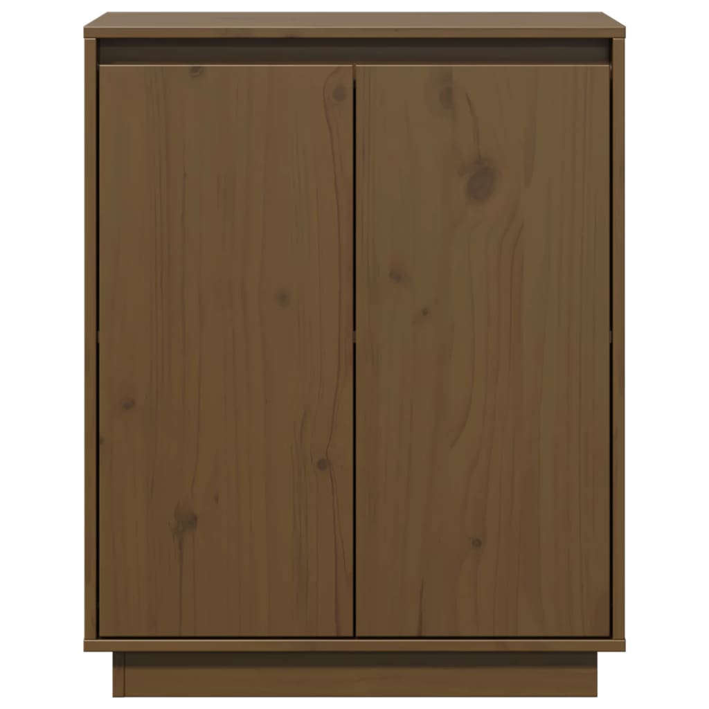 Aparador De Madera Maciza De Pino Marrón Miel 60x34x75 Cm / Vetonek_0