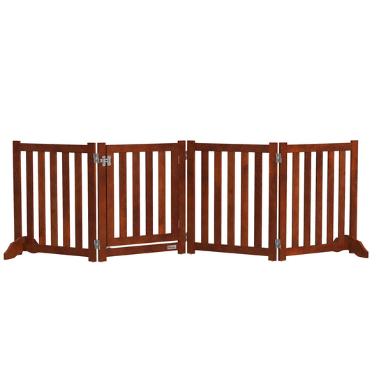 Pawhut Barrera De Seguridad Para Perros Plegable 205x30x60 Cm Con Soporte De Pie_0
