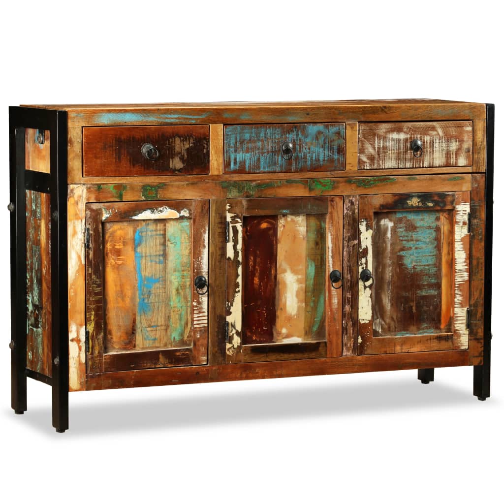 Aparador De Madera Reciclada Maciza 120x35x76 Cm_1
