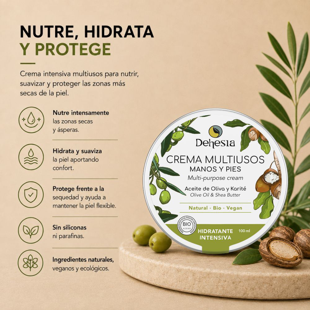 Crema Hidratante Intensiva Multiusos Bio | Manos Y Pies 100ml_1