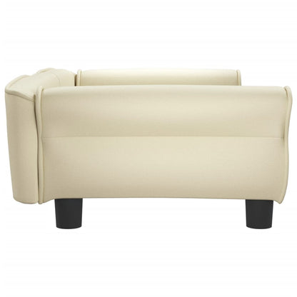 Cama Para Perros De Cuero Sintético Crema 95x55x30 Cm / Vetonek_1