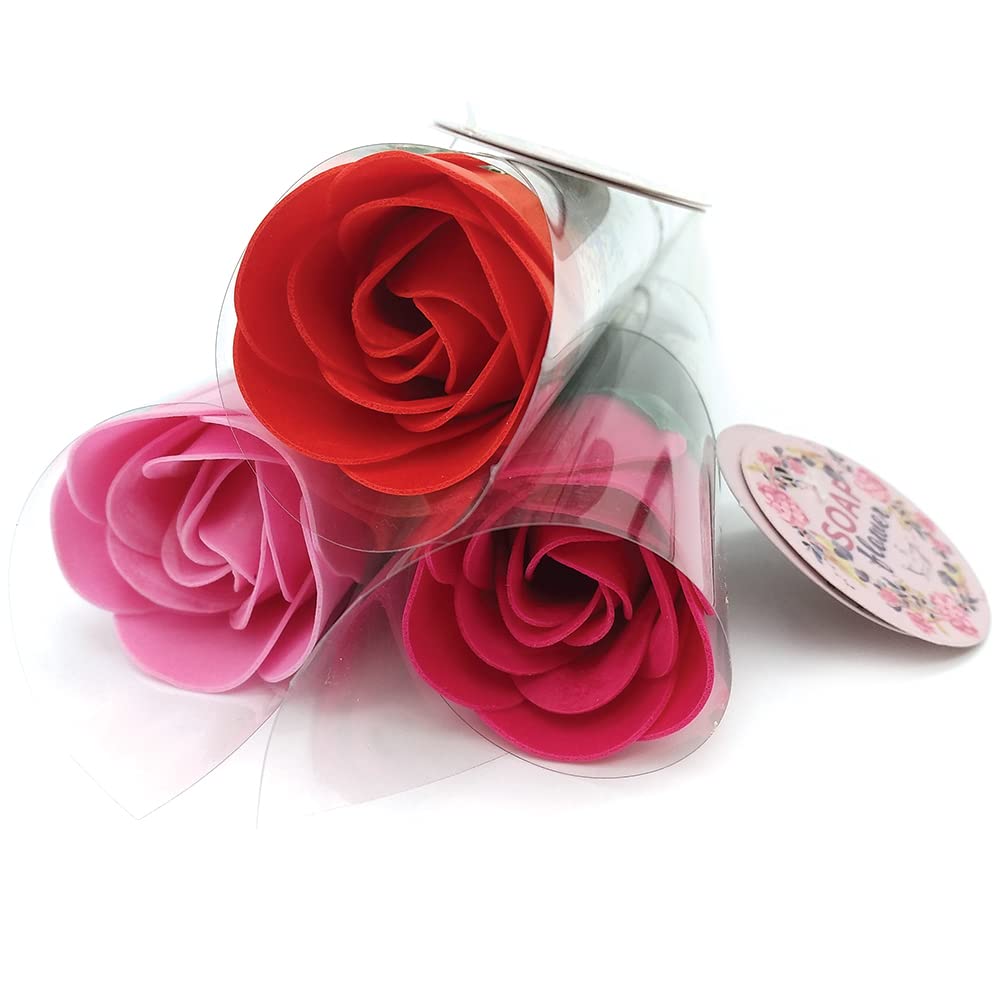Rosa Con Pétalos De Jabón Aromático Para Baño Relajante (rosa) - Regalo Original Para Días Especiales - Aroma Atalcado_5