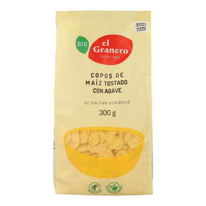 Copos de Maíz tostado con Ágave BIO El Granero, 300g
