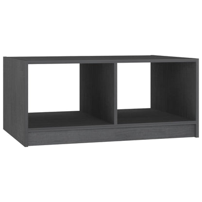 Mesa De Centro De Madera Maciza De Pino Gris 75x50x33,5 Cm_0