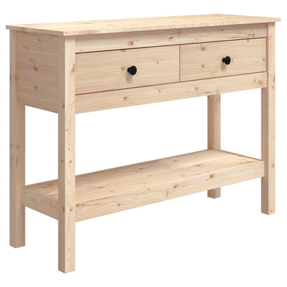 Mesa Consola Madera Maciza De Pino 100x35x75 Cm_0