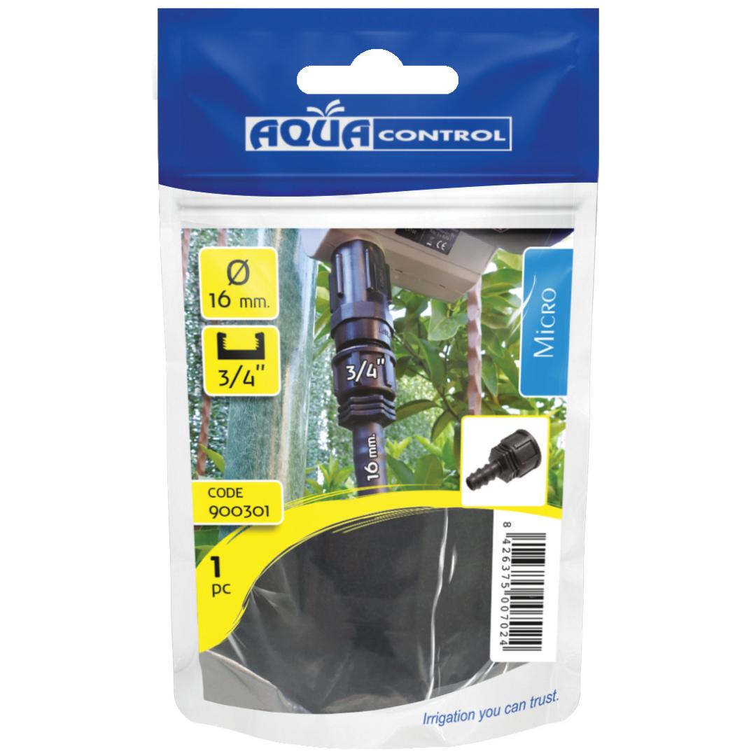 Adaptador Rosca Hembra Aqua Control 3/4" x 16 mm