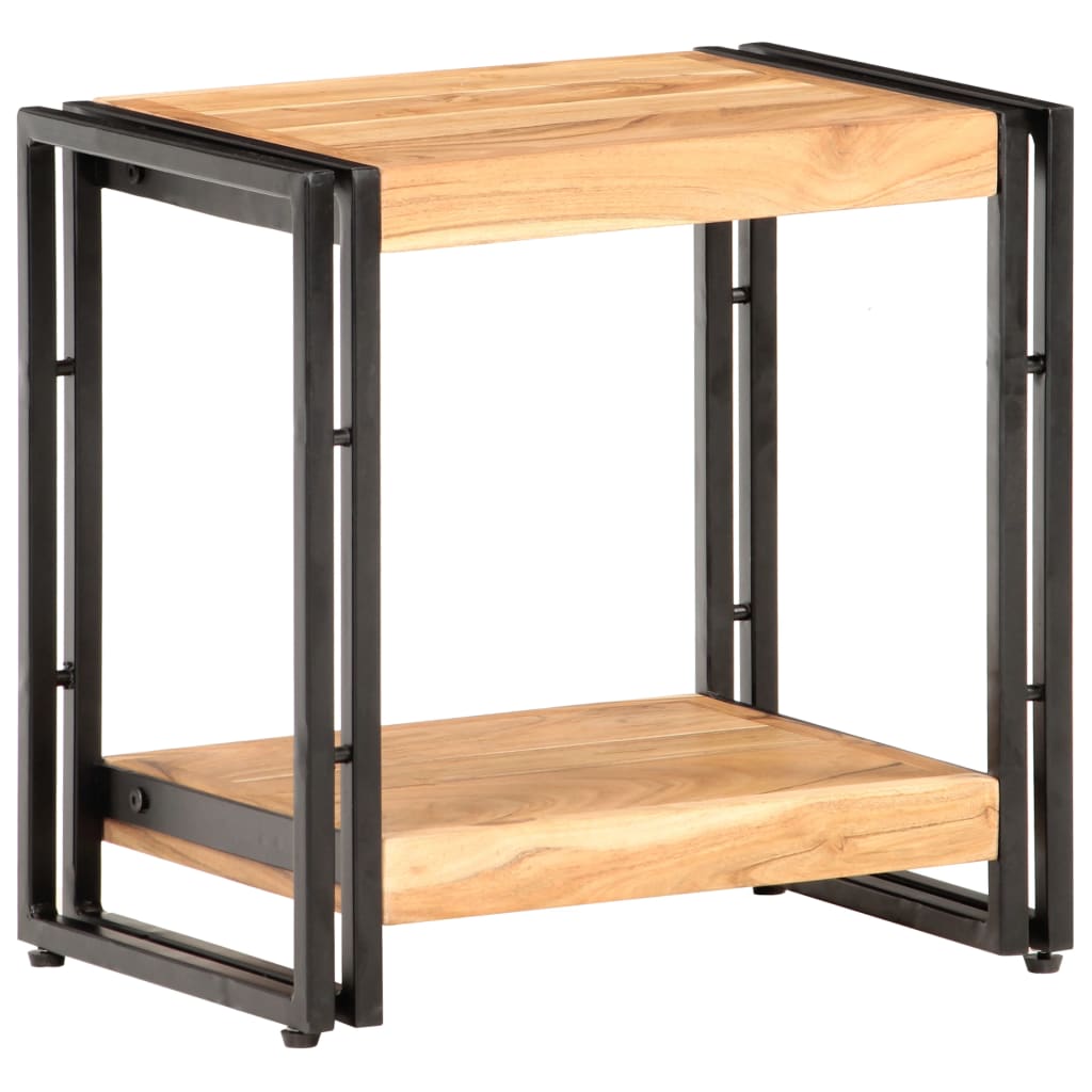 Mesa Auxiliar De Madera Maciza De Acacia 40x30x40 Cm_4