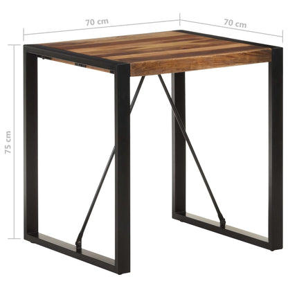 Mesa De Comedor Madera Maciza De Acacia 70x70x75 Cm_3