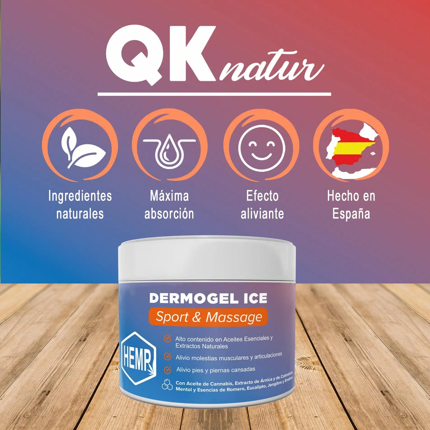 QKnatur - Gel De Cañamo - Alivio Activo Músculos Y Articulaciones - Con Aceite De Cáñamo, Árnica (300 Ml)_3