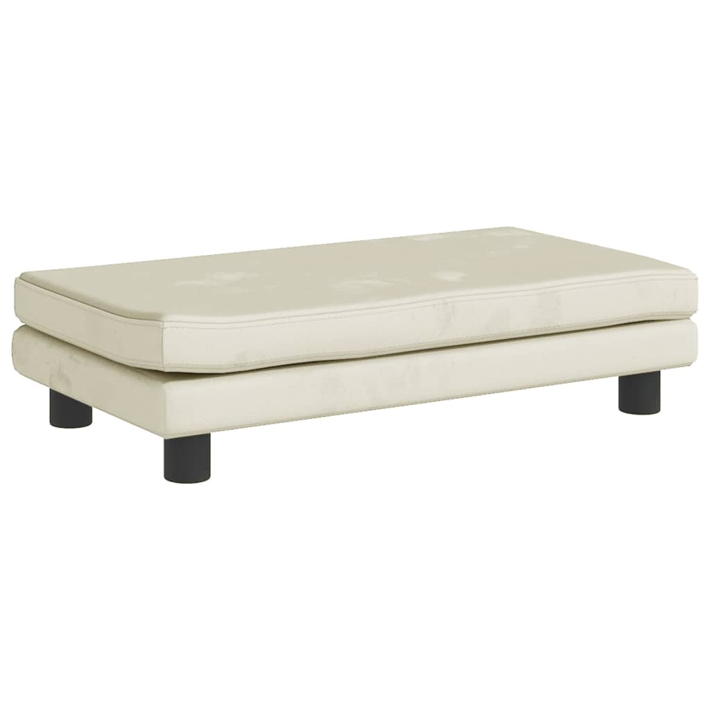 Cama Para Perros Con Extensión Terciopelo Crema 100x50x30 Cm / Vetonek_2