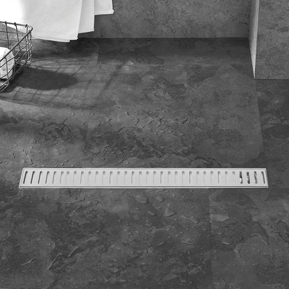 Canaleta De Desagüe 50x7.5cm Con Rejilla En Acero Inoxidable Mate_2
