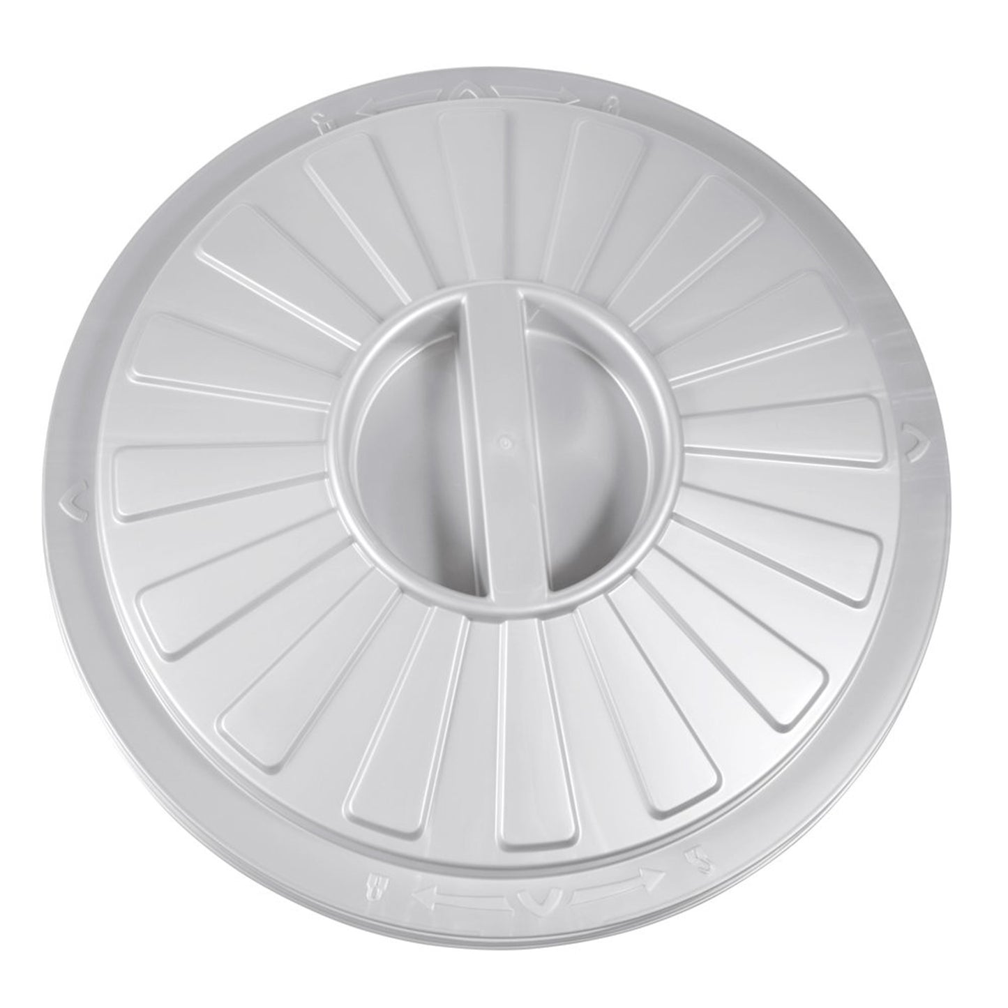 Set De 3 Cubos De Basura/papelera Polivalente Mats Con Tapa Cerrable De Plastico Resistente 7/23/50 Litros En Color Plateado