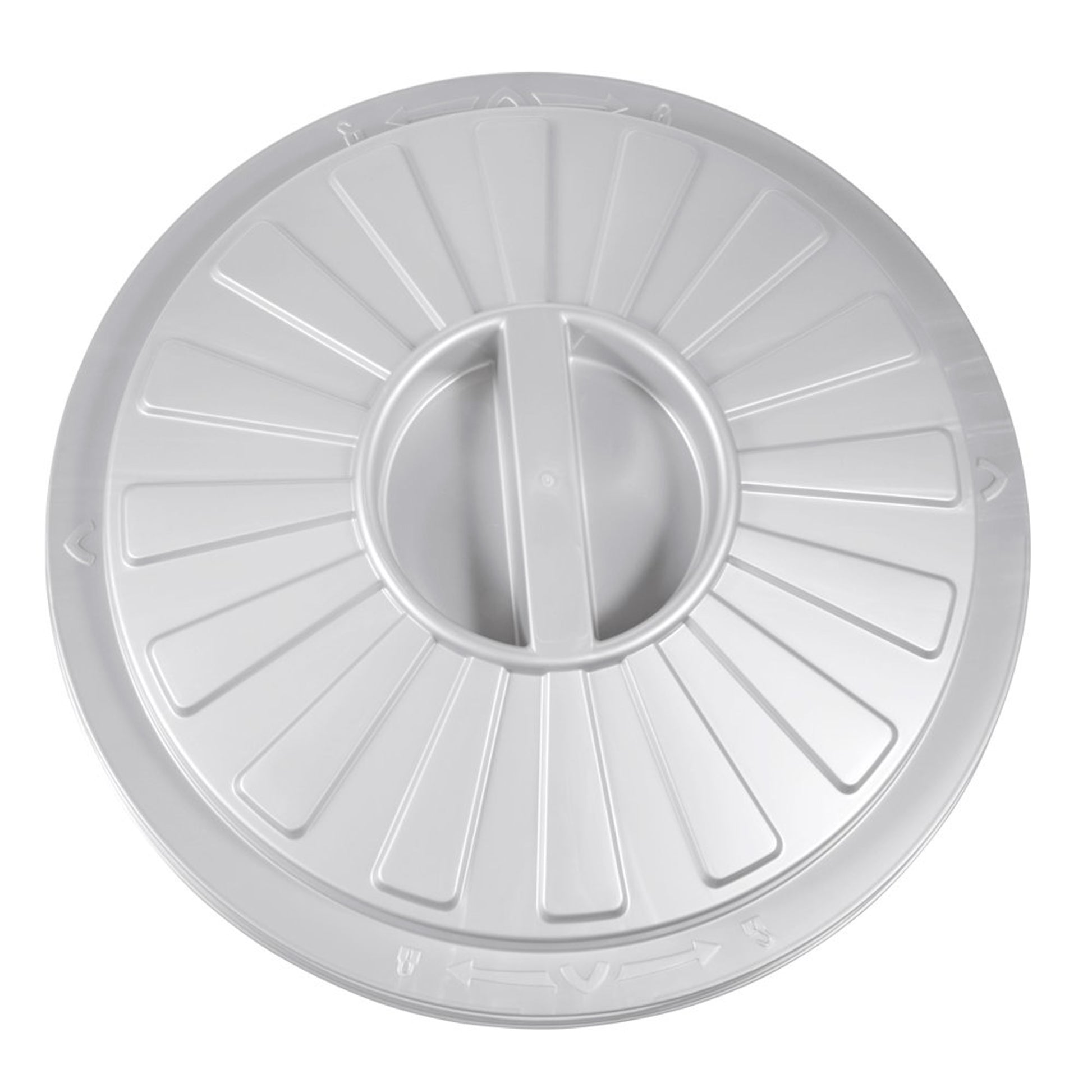 Set De 3 Cubos De Basura/papelera Polivalente Mats Con Tapa Cerrable De Plastico Resistente 7/23/50 Litros En Color Plateado