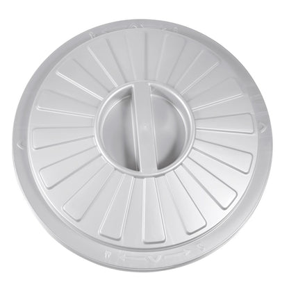 Set De 3 Cubos De Basura/papelera Polivalente Mats Con Tapa Cerrable De Plastico Resistente 7/23/50 Litros En Color Plateado