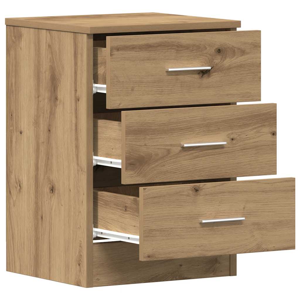 Mesitas De Noche 2 Uds Madera Roble Artisan 38x35x55 Cm_3