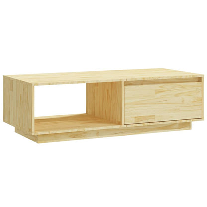 Mesa De Centro De Madera Maciza De Pino 110x50x33,5 Cm_0