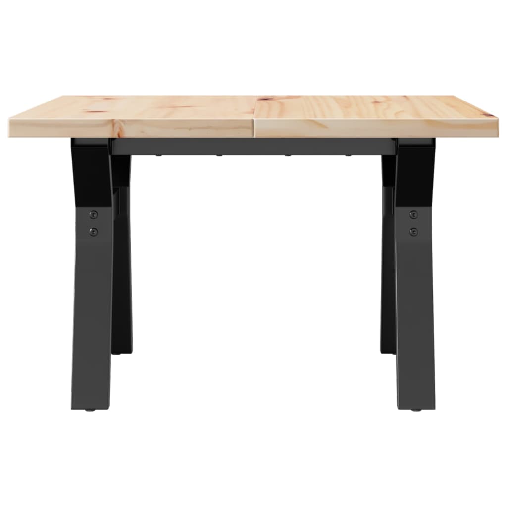 Mesa De Centro Marco Y Madera Maciza Pino Y Acero 60x60x40,5 Cm_2