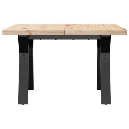Mesa De Centro Marco Y Madera Maciza Pino Y Acero 60x60x40,5 Cm_2