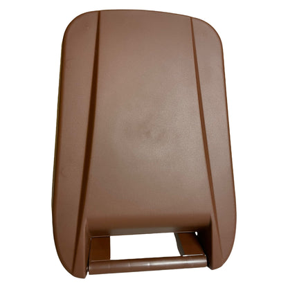 Contenedor - Cubo De Basura Wellhome Reciclo 110 Litros,color Marrón Cerrado Con Tapa, Ideal Para Reciclaje De Residuos Orgánicos, Con Ruedas_5