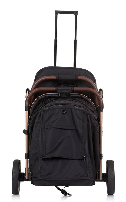 Silla De Paseo Compacta Hasta 22 Kilos Combo Obsidian Gold_4