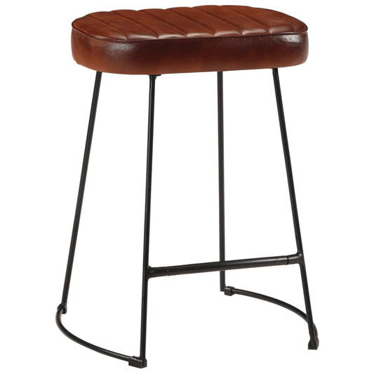 Taburetes De Bar 2 Uds Marrón Oscuro 40x29,5x53 Cm_0